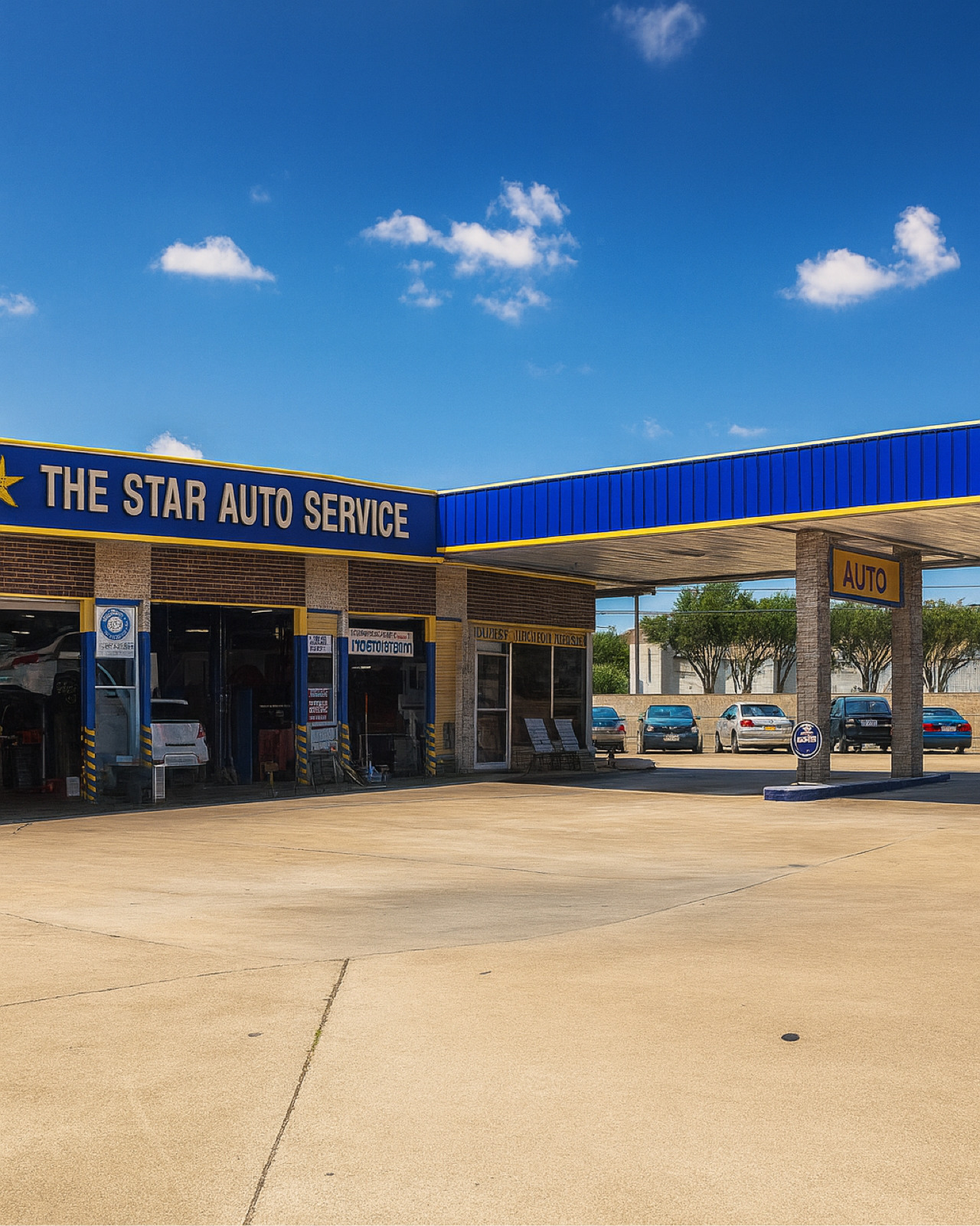The Star Auto Service exterior and forecourt